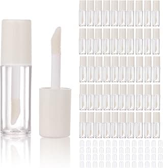 COSIDEA 52pcs Empty White 0.8ml mini lip gloss tubes Sample size lipgloss containers for sample sack lip oil DIY