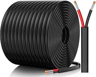 12 Gauge Wire, 12 AWG 2 Conductor Electrical Wire, Flexible/Oxygen-Free Tinned Copper/Stranded PVC 12/2 Cord for Automotive, Marine, LED Strips, Solar, RV, Lighting (200FT)