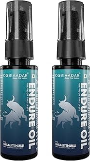 En-dure Oil | Ayurvedic Massage Oil for Men | Made with Ayurvedic Vedic Pak Vidhi, Shilajit & Musli - 30 ml (Pack of 2)
