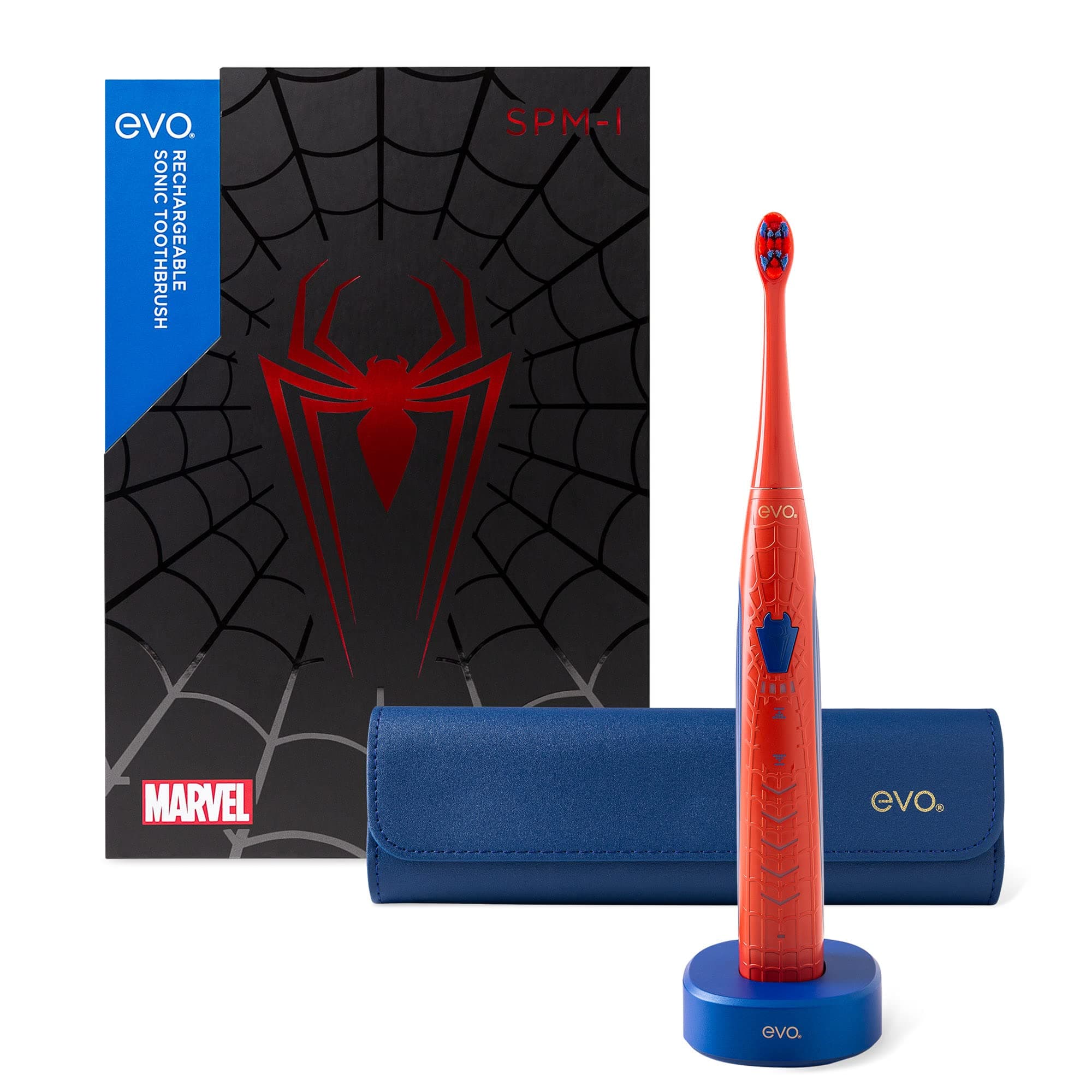 SPM-1 Rechargeable Sonic Toothbrush, Marvel Spider-Man, Marvel Comics, Marvel Gifts for Men, Mens Gift Set, Accessories Included - Standard Edition