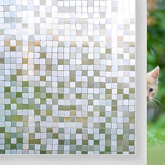 Niviy 3D No Glue Static Cling Privacy Window Film Door Sticker Glass Film Decorative Glass Mosaic Film 17.7'' x 78.7''