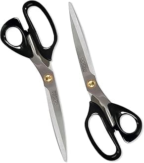 Heavy Duty Multi-Purpose Kitchen Shears Korean Barbecue Galbi Rib Meat Cutting/ 3T Blade Stainless Steel Kalbi Scissors Large 10.23-Inches 2 Pack (Black)