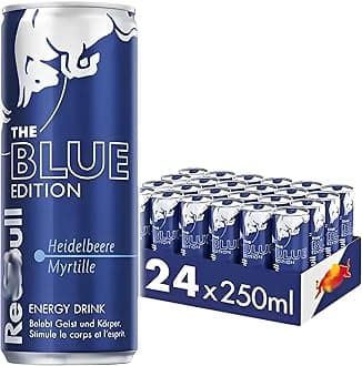 Red Bull Energy Drink Peach Edition – 250ml Cans (Pack of 24) | Juicy Peach Nectarine Flavor | High Caffeine & Taurine (Pack of 24, Blue Edition)