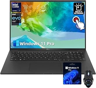 LGgram 17" Touchscreen Edition Laptop - Intel Evo 16-Core Ultra 7-155H, 32GB RAM, 2TB SSD, Backlit Keyboard, Windows 11 Pro, w/DVD Drive