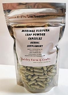Moringa Oleifera Leaf Capsules Non GMO - Herbal Supplement - 100% Pure Leaf Powder! (300) - Made Fresh On Demand!