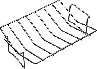 KitchenCraft Non-Stick V-Shaped Roasting Rack, 3 x 21 cm (12" x 8.5"), Black