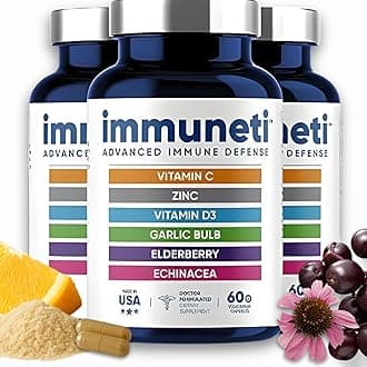 Advanced Immune Support – Doctor Formulated 6-in-1 Daily Immunity Supplement – Made in USA – with Vitamin C, D3, Zinc, Elderberry, Garlic & Echinacea - Vital Nutrients & Antioxidants (3)