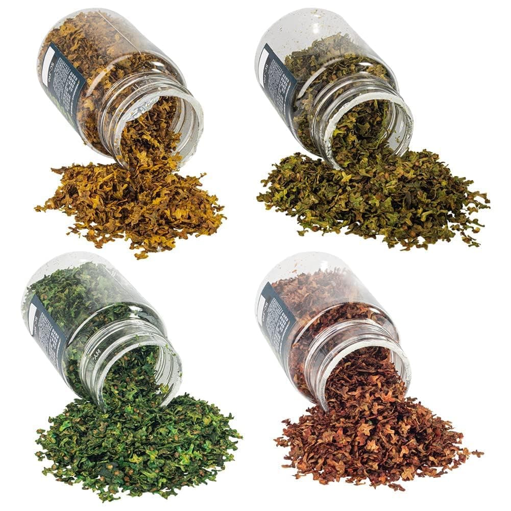 Warmtree Realistic Miniature Leaves Simulation Leaves for DIY Mini Model Railway Fairy Garden Architecture Diorama Scenery Landscape Layout, Pack of 4