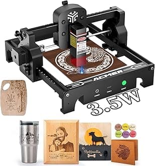S1 Portable Laser Engraver Machine for Wood Metal Acrylic,3500mW DIY Engraving & Cutting Tool for Beginners, Jewelry, Crafts | LightBurn Compatible | 0.01mm Precision