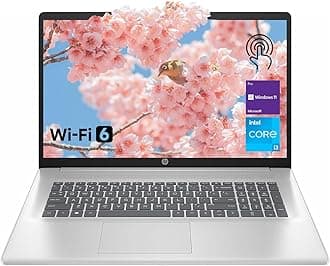 High-Performance 17.3" Laptop, 17.3" HD+ Touchscreen, 8-Cores Intel i3-N305, 32GB RAM, 128GB eMMC + 1TB PCIe SSD, Webcam, HDMI, Numeric Keypad, Wi-Fi 6, Windows 11 Pro, Silver