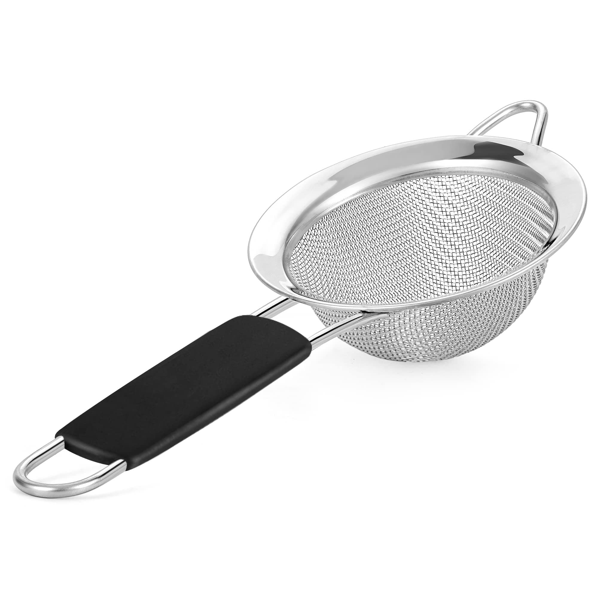 Fine Mesh Strainer - 3.4 Inch Round Sieve - Tea Strainers for Loose Tea, Coffee Strainer, Food Strainer, Juice Strainer, and Much More!