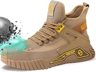 Steel Toe Shoes for Men Work Safety Shoes Industrial Construction Shoes Mid Cut Industrial Boot Work Sneakers Comfortable Lightweight Safety Shoes for Work