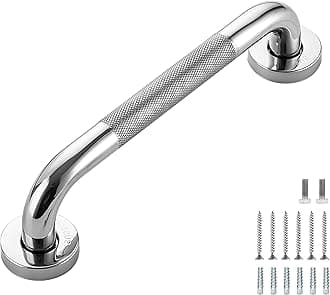 Grab Bars for Shower, 1 Pack 12-Inch Anti Slip Shower Handles for Elderly, Safety Shower Grab Bar, Stainless Steel Handicap Grab Bars for Bathroom (Polished Nickel 1" Diameter)