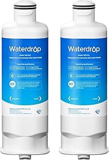 Waterdrop DA97-17376B Replacement for Samsung® HAF-QIN/EXP, DA97-08006C, RF28R7201SR, RF28R7351SG, WD-F45, Refrigerator Water Filter, 2 Filters