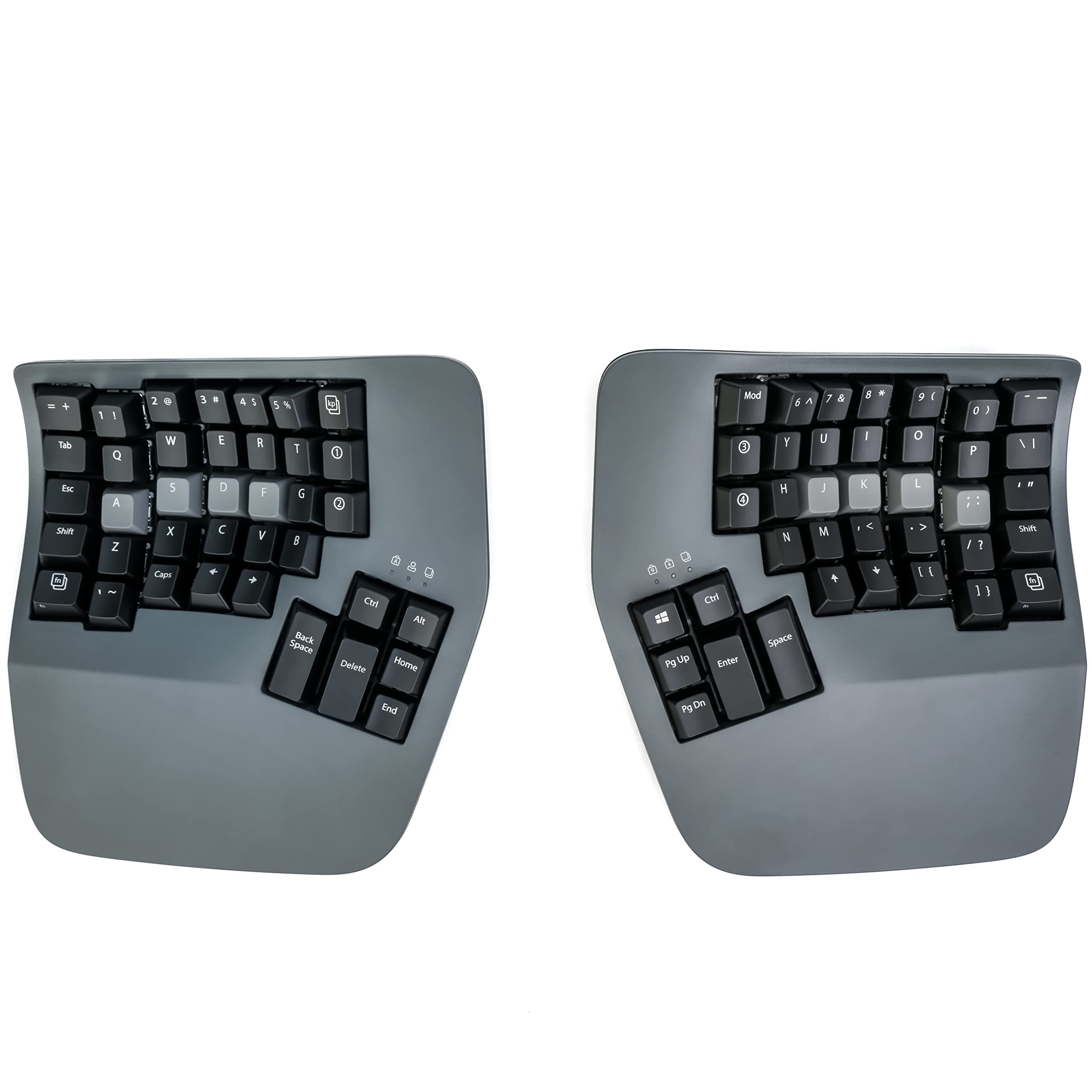 Advantage360 Professional Split Ergonomic Keyboard - Bluetooth | Mechanical Switches | Fully Programmable Open Source | Contoured Shape | Adjustable Tenting | Backlit