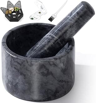 Pill Crusher, Mini Marble and Pestle Set, Pill Crusher Grinder Fine Powder, Arthritic Hands Pill Grinder