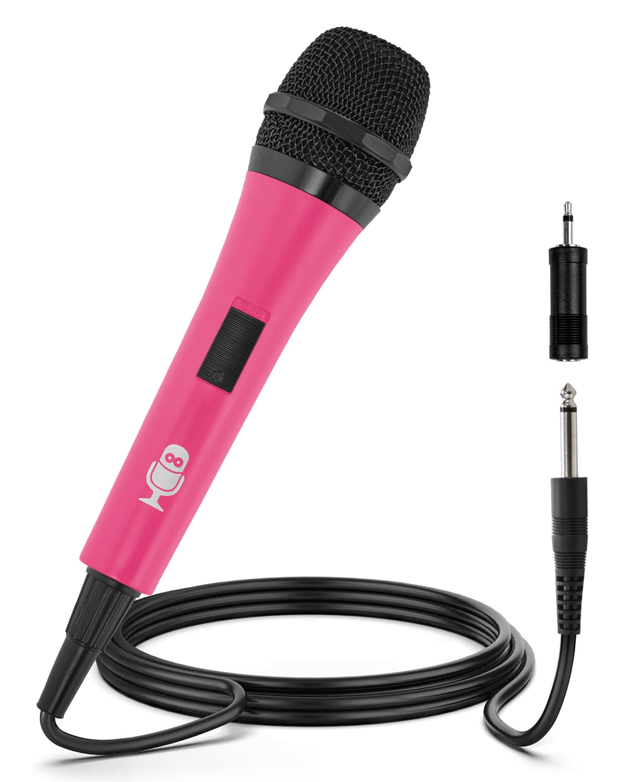 Wired Microphone for Karaoke, (Pink) - Unidirectional Dynamic Vocal Microphone - Plug-In Microphone for Karaoke Machine, AMP, & Speaker - Mic for Singing, Public Speaking, & Parties