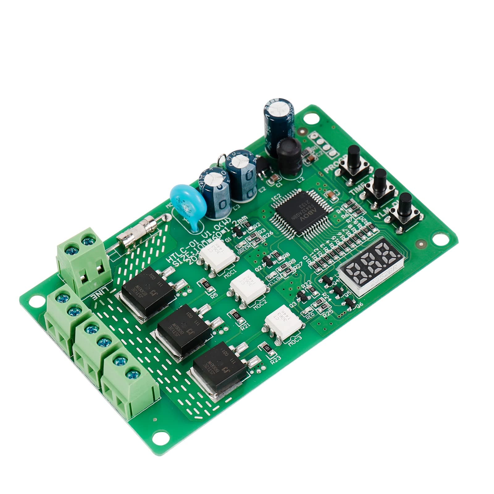 briidea briidea 85vac-265vac 3-Channel Traffic Light Controller Sequencer with Digital Tube Display, 36 Programmable Preset Sequences, Compatible with All Traffic Lights