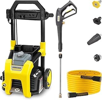 Kärcher Electric Pressure Washer K1800PS, CETA Certified, 3 Spray Nozzles, Detergent Tank, for Cars, Driveways, Siding, Patios, 1.2 GPM