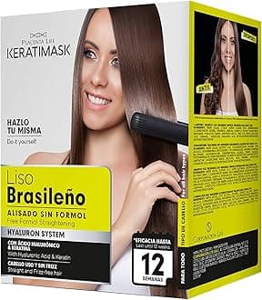 PLACENTA LIFE KERATIMASK Brazilian Straightening Kit with Keratin and Hyaluronic Acid - Keratin Treatment- Get a perfect smooth, shiny and silky- Formaldehyde FREE