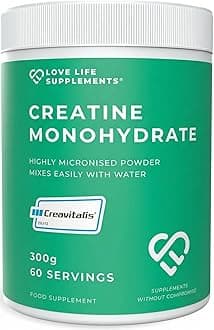 Creapure® Creatine Monohydrate Powder 300g – 60 Servings – Creavitalis® Micronised Vegan Creatine – Unflavoured, Fast Mixing – Muscle Growth, Strength, Power – 3rd Party Tested, UK Brand