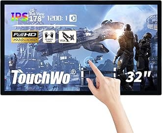Sponsored Ad – 32 inch Interactive Touchscreen Monitor, Electronic Whiteboard with 16:9 FHD 1080P Display, Windows 10 All-in-One PC for Industrial, Office and Classroom, Core i7 RAM 8G & ROM 256G