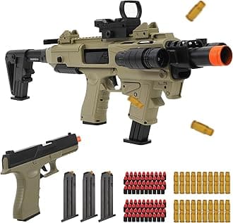 Two Modes Toy Gun Sniper Rifle with Shell Ejecting Realistic Soft Bullet Toy Guns with 80 Soft Bullets 40 Shells Outdoor Shooting Games Christmas Halloween Birthday Gifts