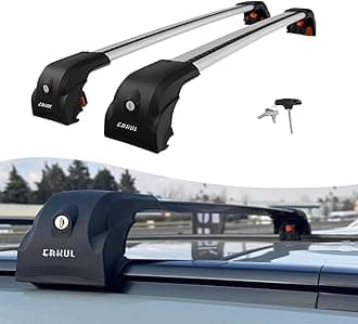 Premium Car Roof Bars for Hyundai Santa Cruz 4 Dr Double Cab 2022+; Lockable Roof Rack Cross Bars, Compatible with Flush-Mounted Roof Rails (2 Pcs) Grey