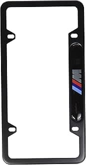 BMW Black Stainless Steel License Frame with M Logo