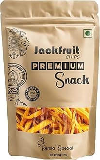 Rexochips - Premium Kerala Jackfruit Chips|| Chakka Upperi| Classic Taste |Gluten Free| No Added Sugar |Vegetarian| non GMO |Best Teatime Snacks| High In Fiber |Calcium Rich - 200 gm