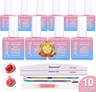 - Gel Nail Polish Remover 10 Pack Professional Gel Polish Remover Non-Irritating Quick Easy, Nail Polish Gel Remover Tools Kit Nail File Cuticle Pusher File Grit, No Need For Foil Soaking Or Wrapping