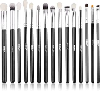 BEILI Eye Makeup Brush (Black-15pc)