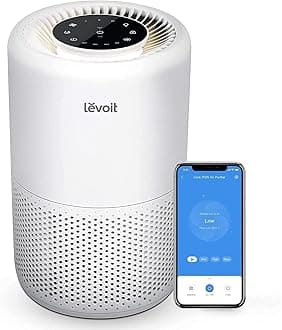 LEVOIT Air Purifiers for Home Large Room, Smart WiFi Alexa Control, H13 True HEPA Filter for Allergies, Pets, Smoke, Dust, Pollen, Ozone Free, 24dB Quiet Cleaner for Bedroom, Core 200S, White