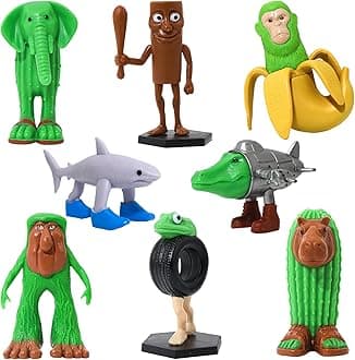 8PCS Italian Brainrot Action Figure,Tralalero Tralala Figures Toys with Tralalero Tralala, Tung Tung Tung Sahur, Brr Brr Patapim,Brainrot Meme Shark Collectible Animals Figurine Doll Gifts for Fans