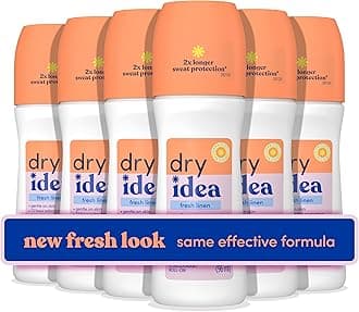Roll-On Deodorant & Antiperspirant | 2X Longer Sweat Protection | 72-Hour Odor Protection | Gentle on Skin | Fresh Linen Scent, 3.25 oz. (6 count)
