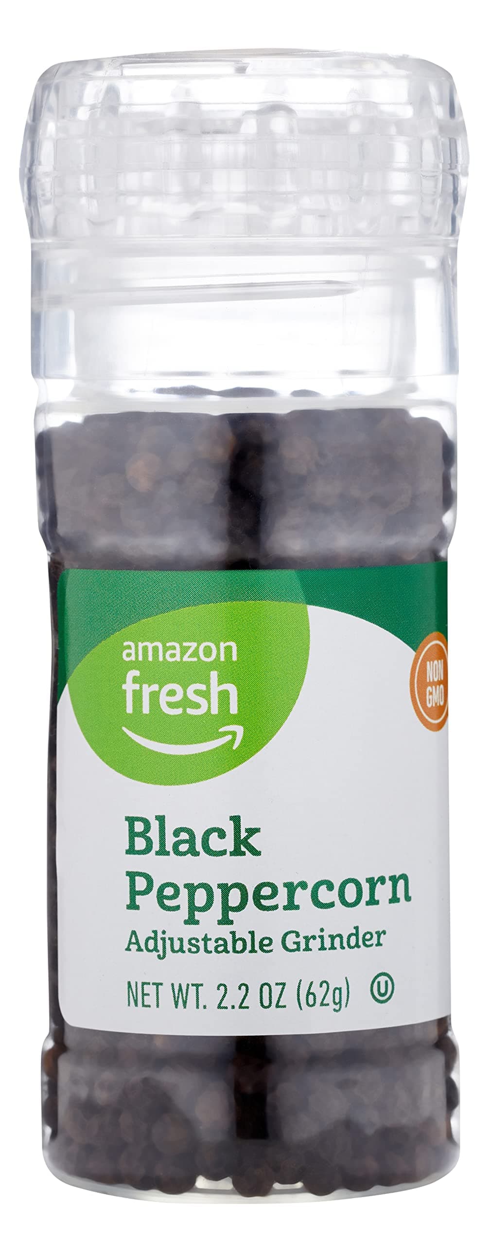 Amazon Fresh, Black Pepper Grinder, 2.2 Oz