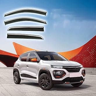 4 Pcs Car Wind Deflectors for Renault for Kwid for E-Tech Mk1-Bw 2015 2016 2017 2018 2019 2020 2021 2022 2023 2024, Side Window Visors Wind Rain Deflectors