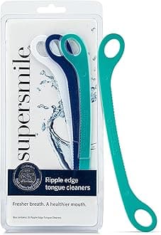 Supersmile Ripple Edge Tongue Cleaner, 3 Count