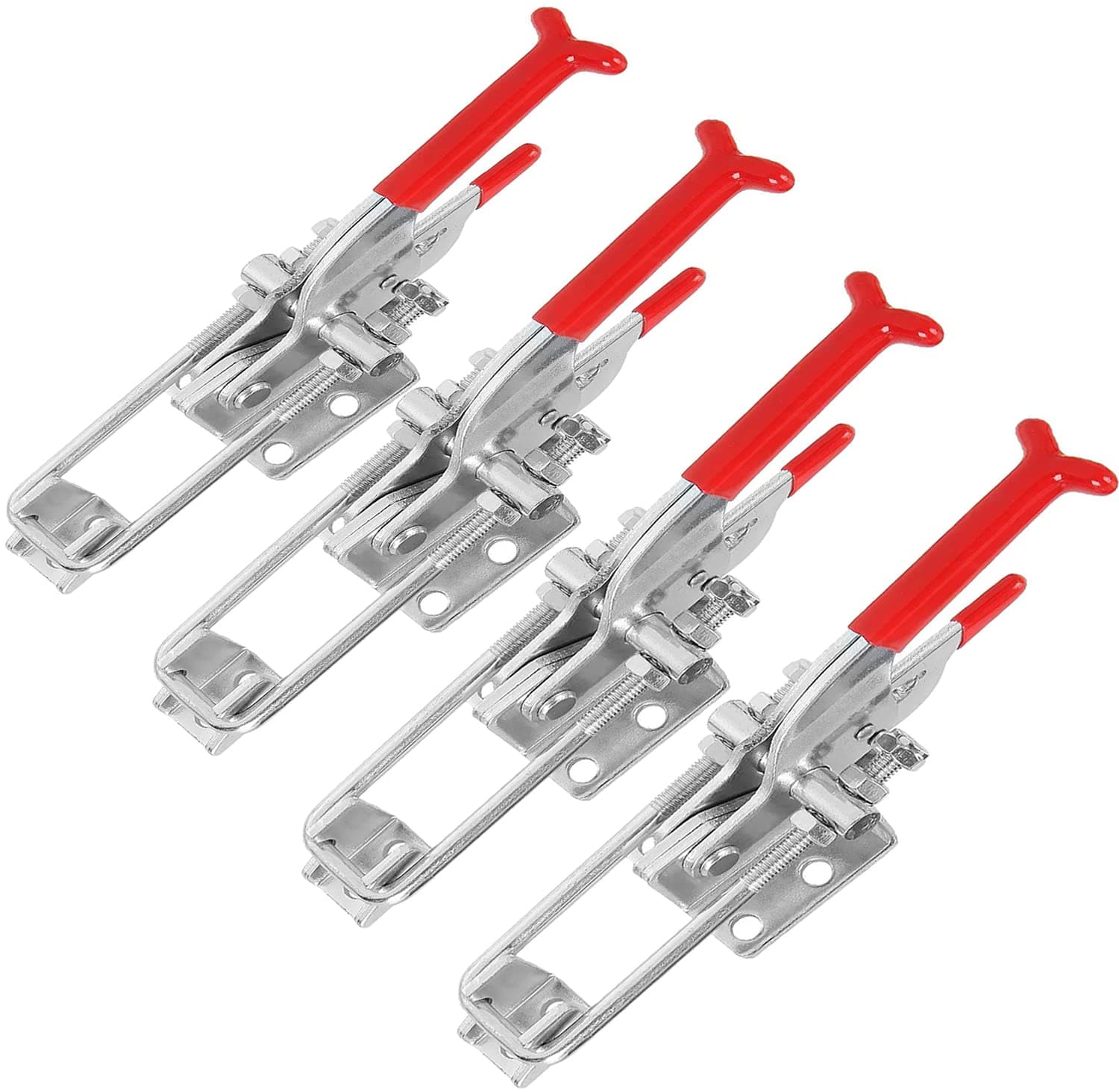 4 PCS Self Lock Toggle Latch Clamp GH-431 Adjustable Heavy Duty Toggle Clamp Latches 3080LBS Small Toggles Latch Action Toggles Clamping for Door Box Case Trunk Smoker Pull Latches