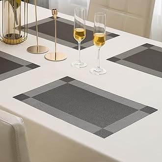 HOKIPO PVC Washable 4 Pieces Dining Table Mats - 45x30 cm (AR2757)