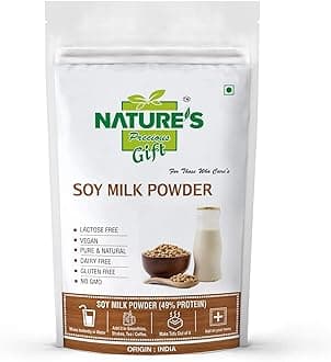 NATURE'S Precious Gift - Soy Milk Powder [Vegan | Non-GMO | 49% Protein] - 1 KG