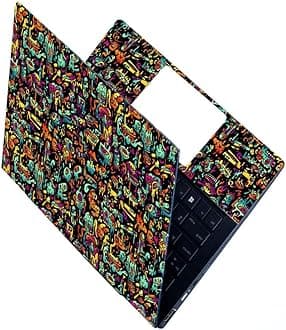 Full Laptop Skin Stickers HD Quality Sticker for Laptops Upto 15.6" Compatible with Apple/Dell/HP/Lenovo/Acer/Asus/Sony (Dustproof|Waterproof|Scratchproof|Reusable) - Doodle FL1
