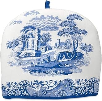 Portmeirion Blue Italian 36 x 27 cm Cotton Tea Cosy, Blue/White
