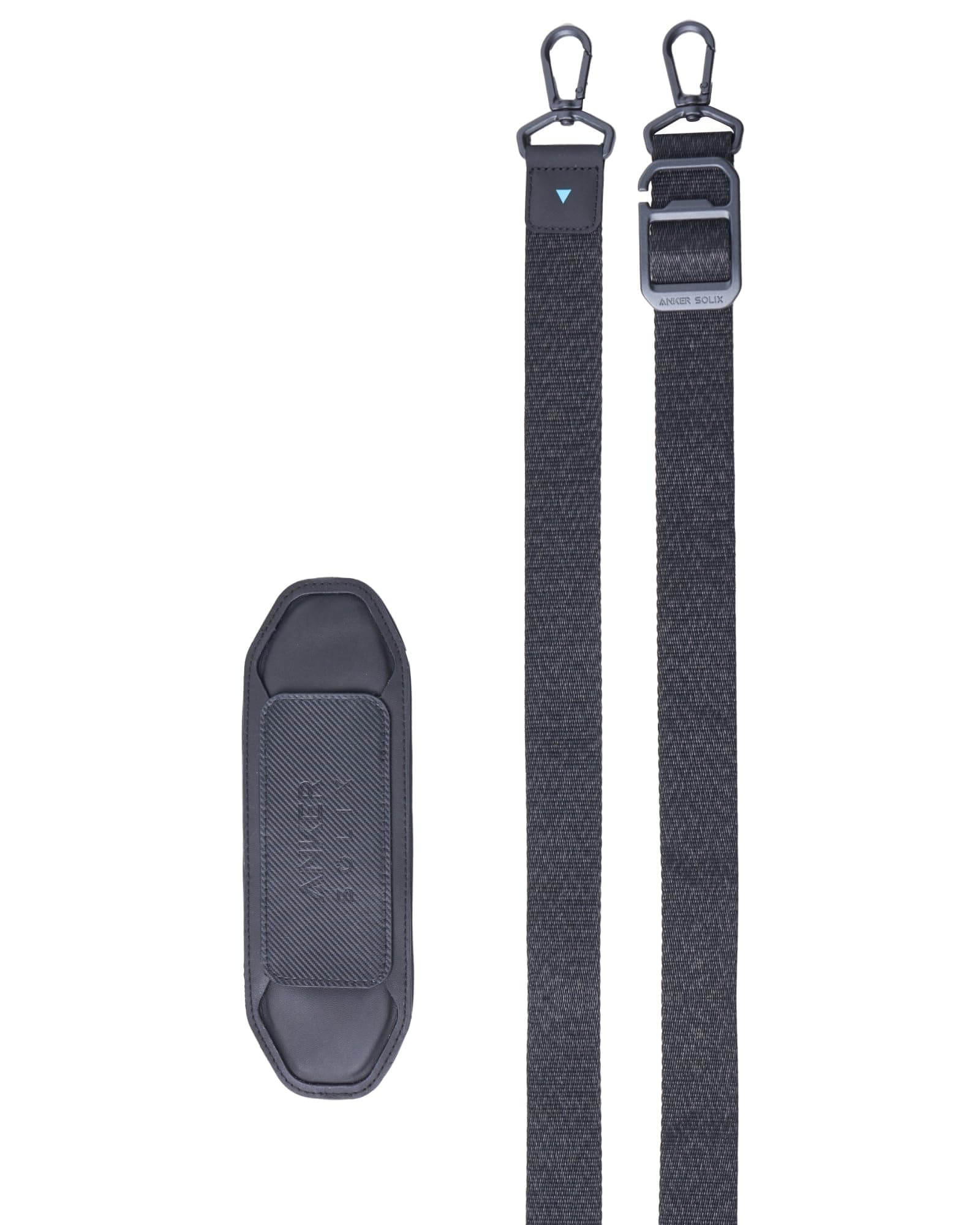 SOLIX Adjustable Strap, Compatible with C300 DC and C300 Portable Power Station, Thick and Soft Nylon, Universal Replacement, Padded Non-Slip Fit with Metal Swivel Hooks, PU Shoulder Pad, Black