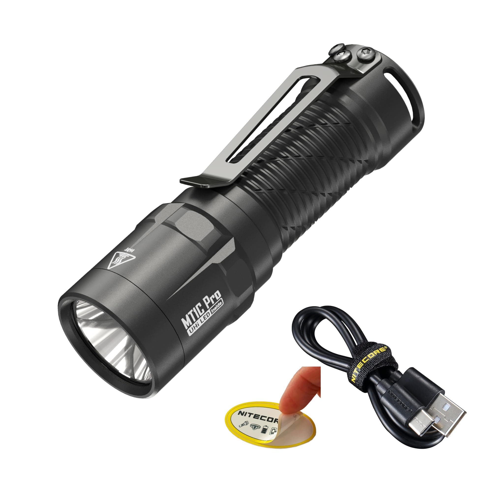 MT1C Pro EDC Flashlight, 1000 Lumen USB-C Rechargeable Small Compact Bright Designed for Everyday Carry
