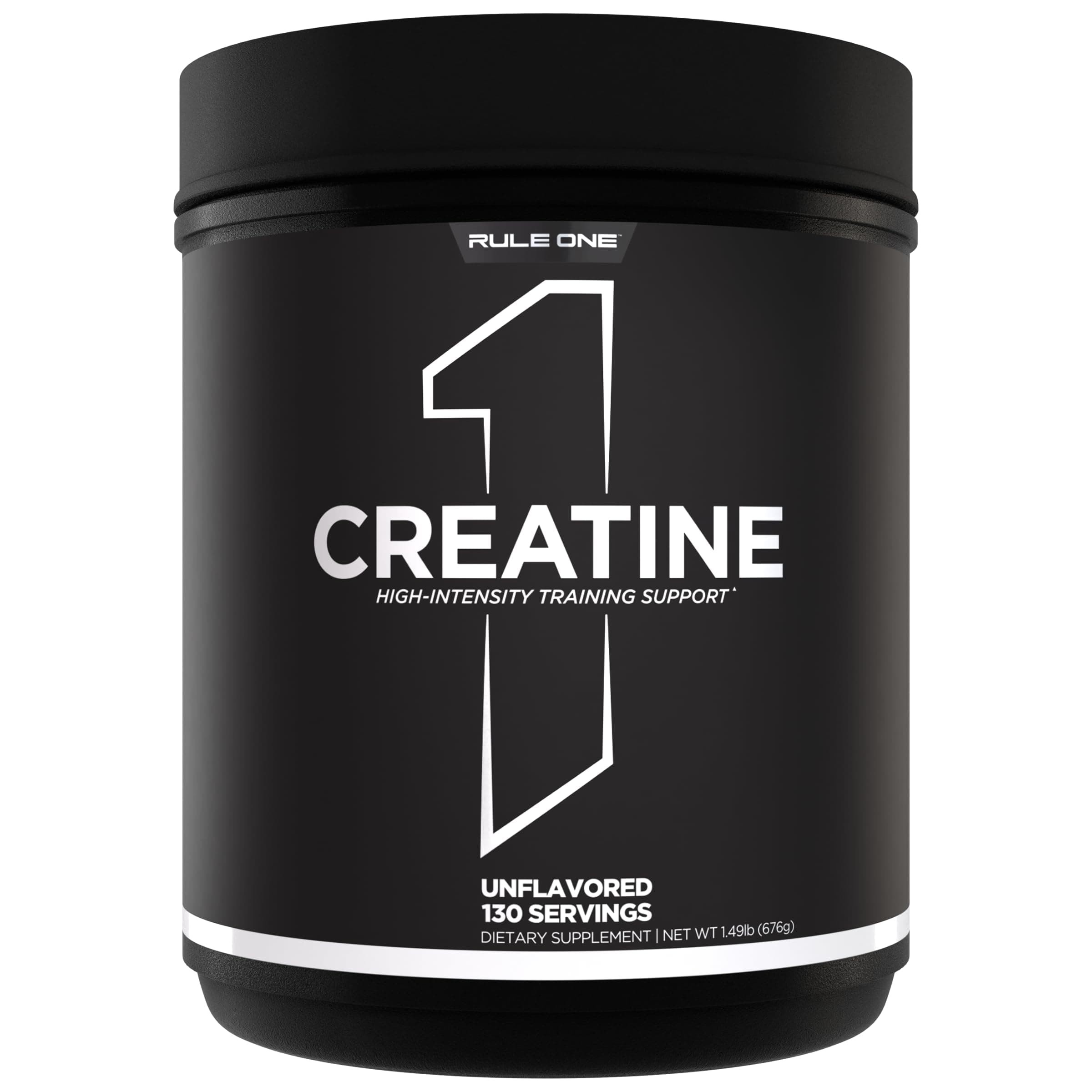 Rule 1 Proteins Creatine Powder – Pure Micronized Creatine Monohydrate for High-Intensity Exercise and Lean Body Mass Support, Flavored and Unflavored (130 Servings, Unflavored)