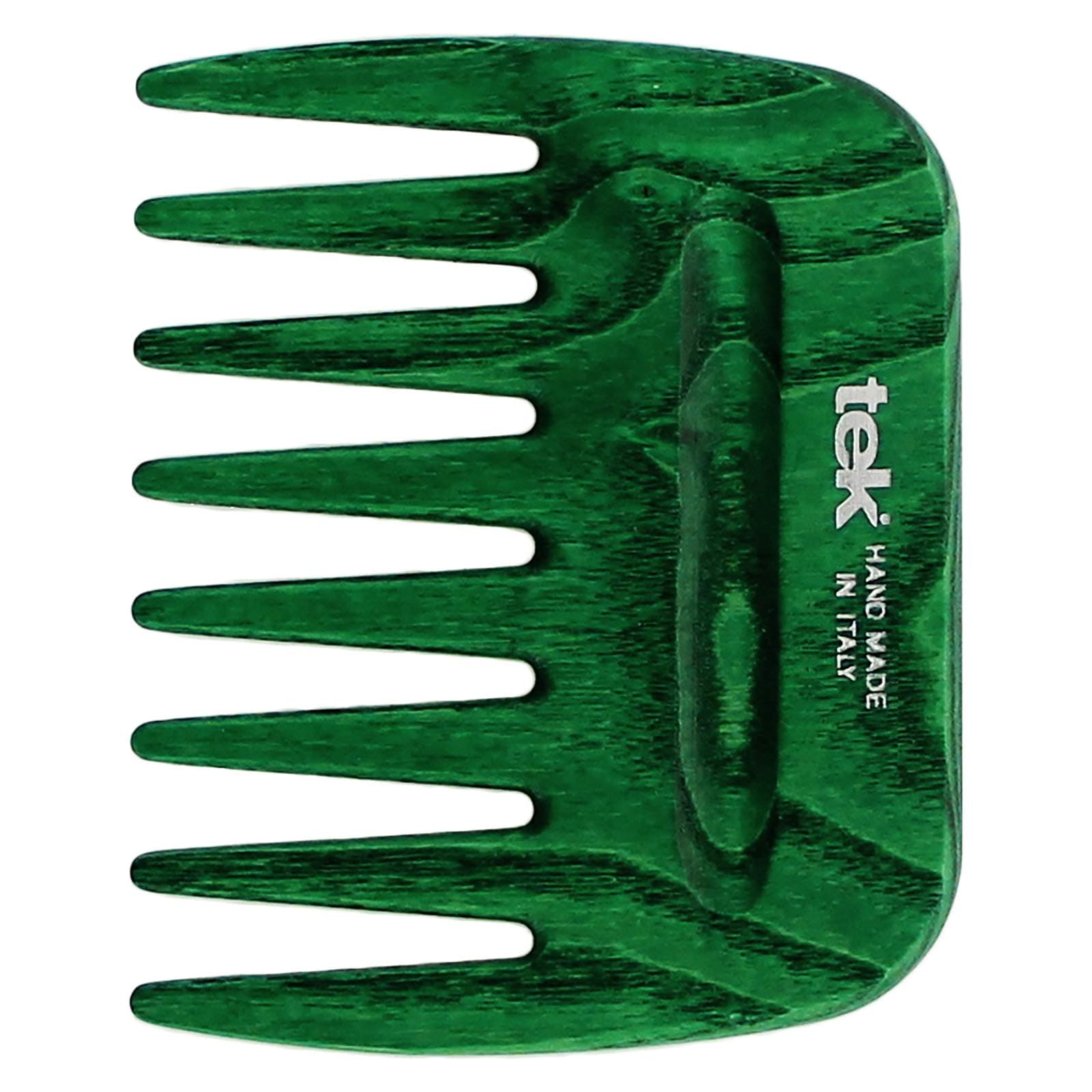 Tek Afro Wooden Comb - Green