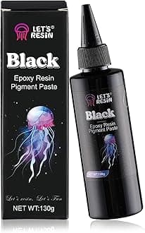LET'S RESIN Black Epoxy Resin Pigment Paste, 100ml High Concentrated Epoxy Resin Color Pigment for Resin Art, River Tables, Coasters, Jewelry Making, Decor