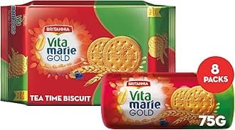 Britannia Vita Marie Gold Tea Time Biscuits Value Pack 8 x 66 g
