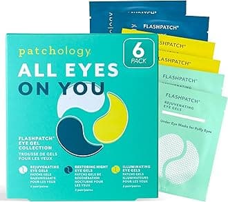 All Eyes On You Under Eye Mask - Retinol, Collagen & Green Tea Infused - Eye Gels for Dark Circles, Puffiness, & Wrinkles, Eye Patches for Night, Beauty Travel, Reduce Puffy Eyes (6 Pairs)